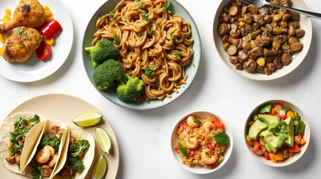 Fast 30-Minute Recipes A collection of quick 30-minute dinner recipes featuring chicken, stir-fry, pasta, tacos, and fried rice