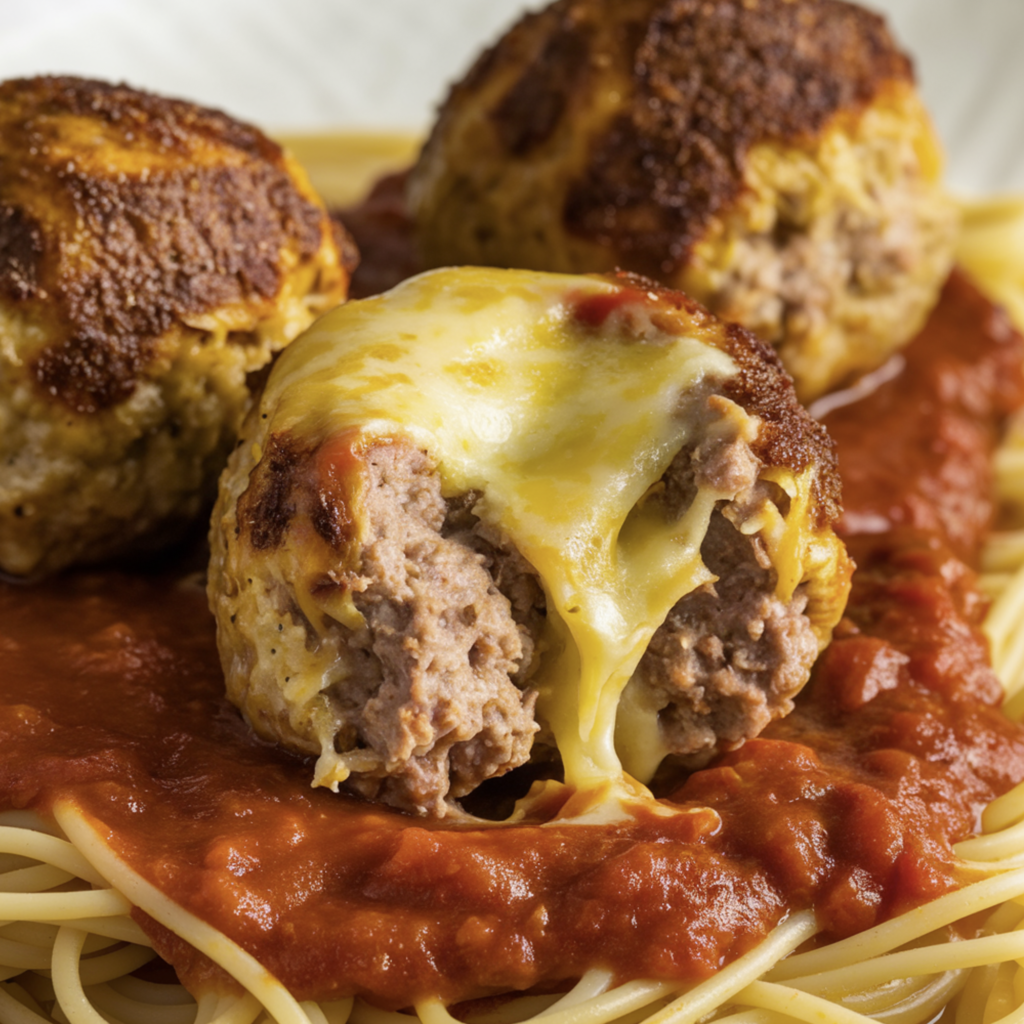 A plate of golden-brown meatballs cooked using multiple methods, showcasing pan-frying, baking, and simmering styles. What method of cooking is applied to meatballs?