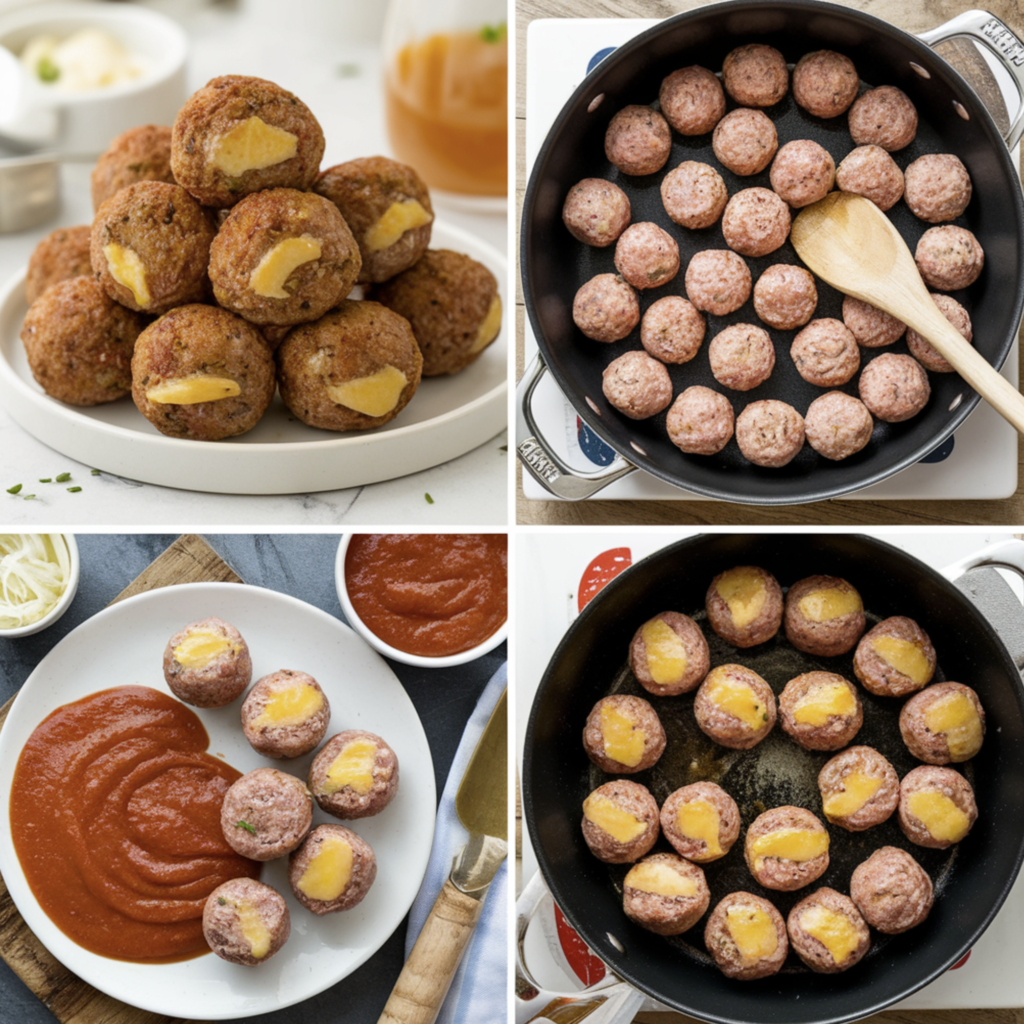 Cheddar-Stuffed Meatballs