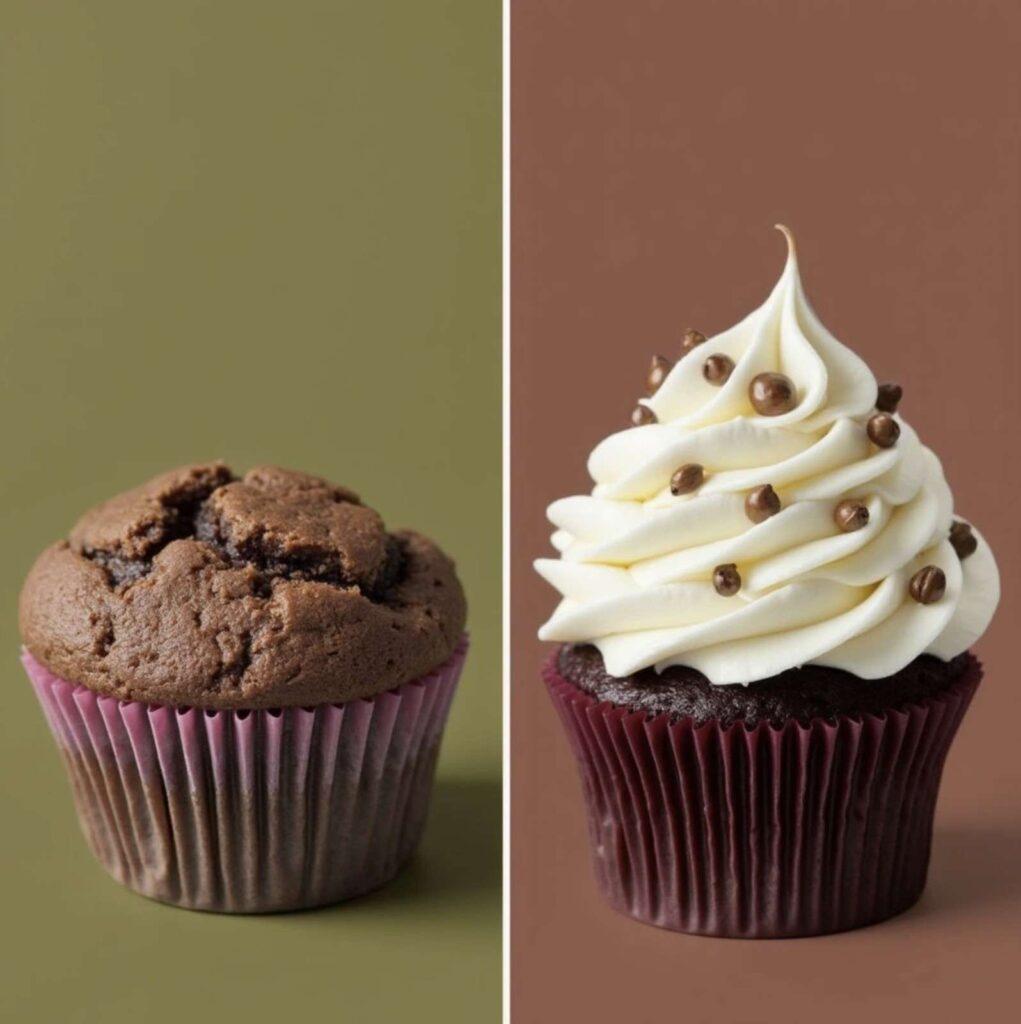 What's the difference between a chocolate muffin and a cupcake?