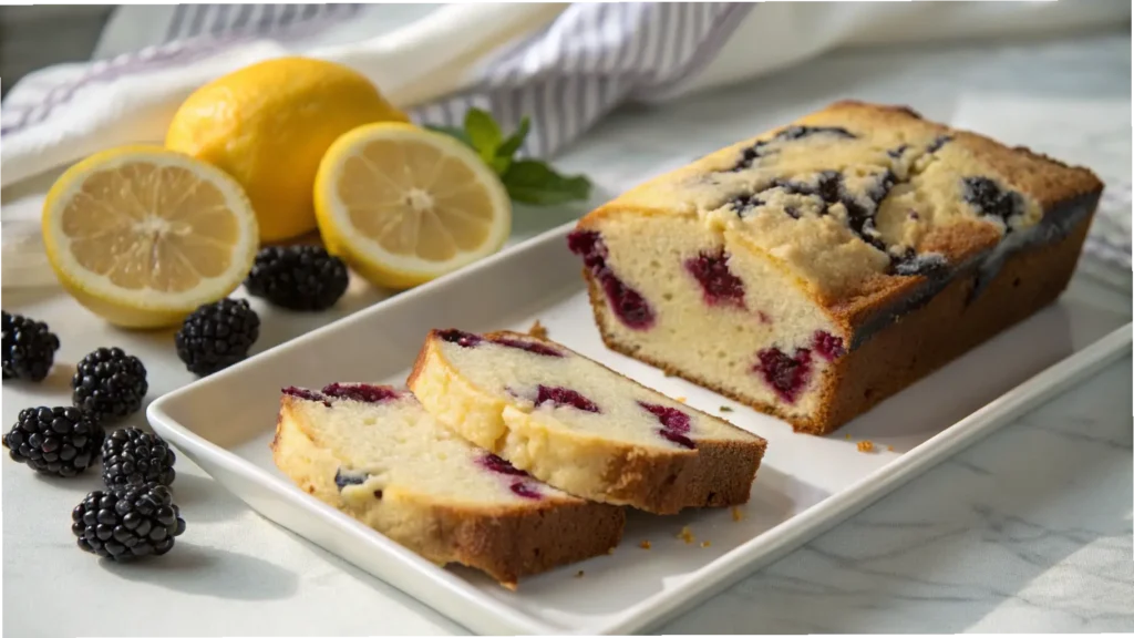 Lemon Blackberry Pound Cake