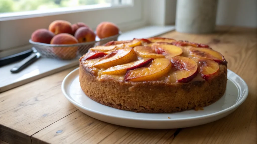 Fresh peach cake