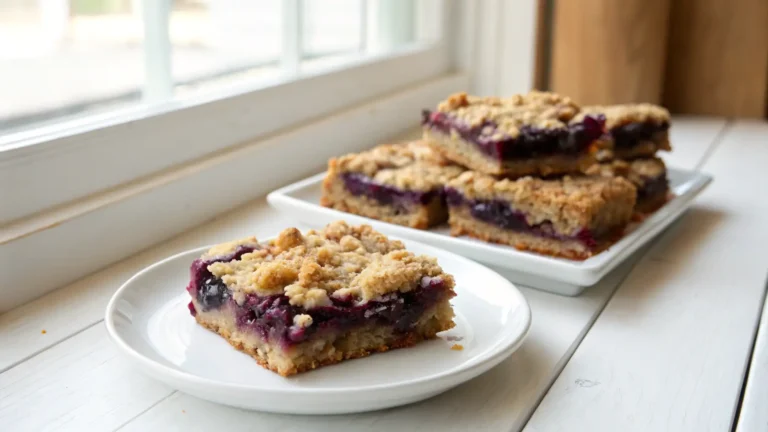 Blueberry Pie Bars with Oatmeal Crumble
