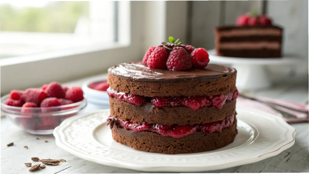 Chocolate Raspberry Layer Cake