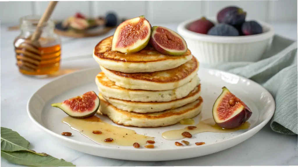 Lemon Ricotta Pancakes with Figs