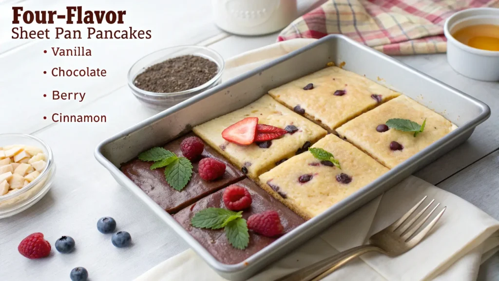 Four-Flavor Sheet Pan Pancakes