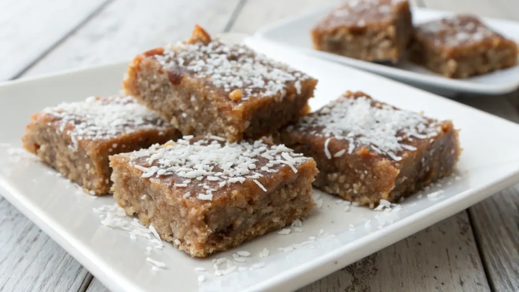 Healthy Coconut Date Energy Squares in 10 Minutes