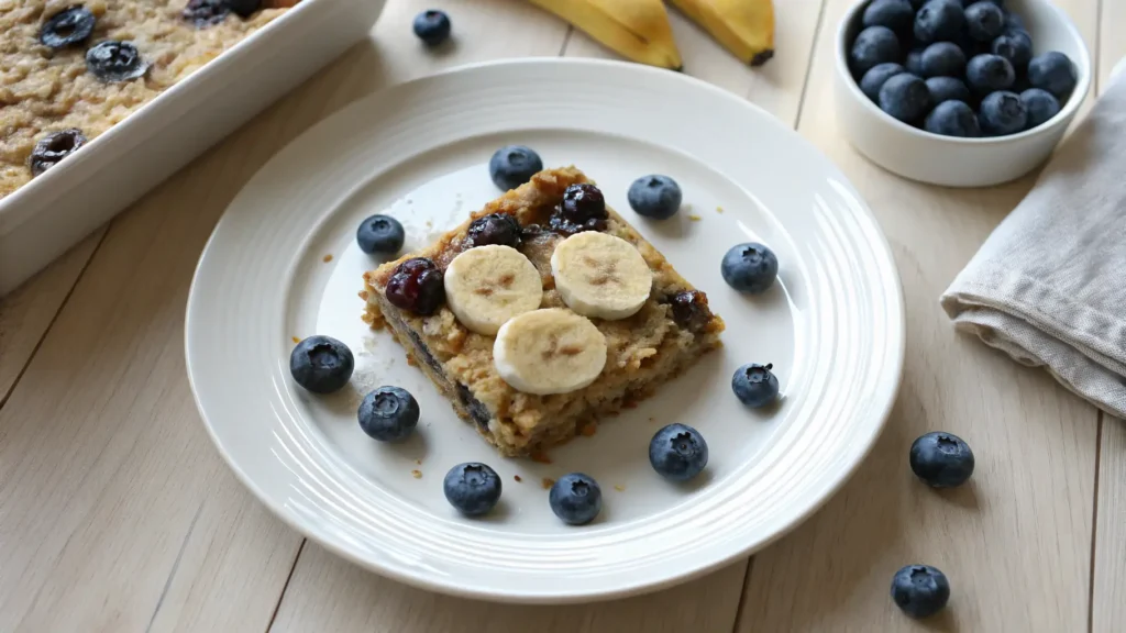 Banana Blueberry Baked Oatmeal