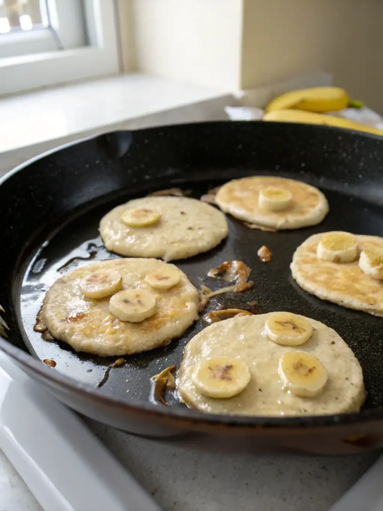 Banana Sour Cream Pancakes