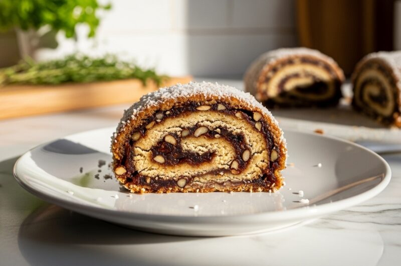 My Favorite Almond Flour Date Nut Roll Recipe