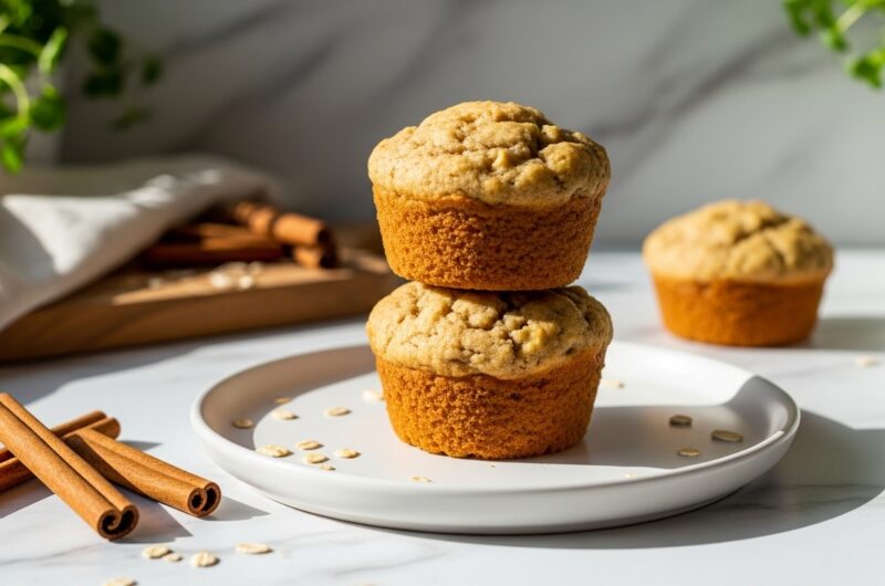 Cozy Healthy Apple Cinnamon Muffins (No Refined Sugar!)