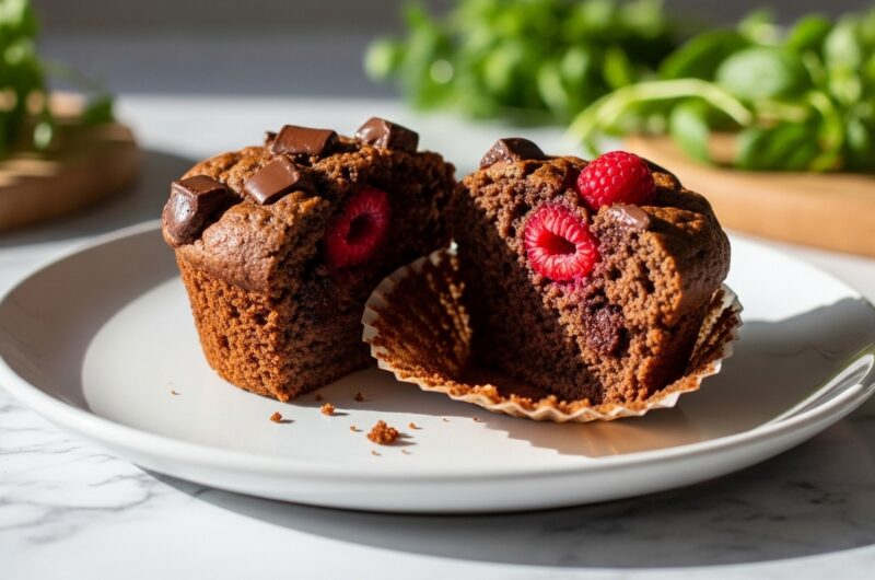 Healthy Chocolate Raspberry Muffins for a Sweet Treat