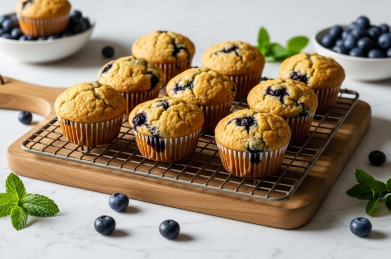 Our Favorite Protein Blueberry Muffins (Sweetened with Dates!)