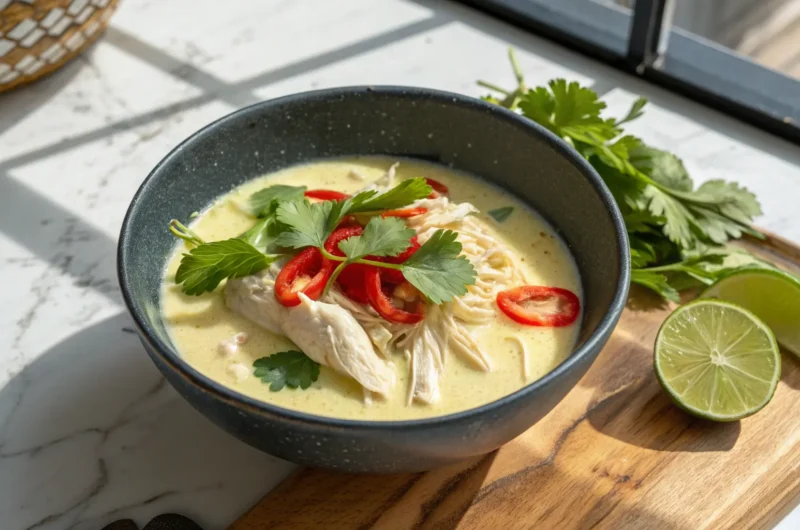 Cozy Crockpot Thai Coconut Chicken Soup: Easy & Flavorful!