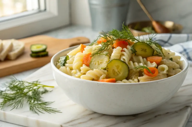 My Go-To Dill Pickle Pasta Salad for Summer Gatherings
