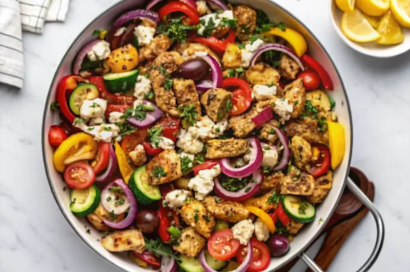 Taste Charm's Quick & Vibrant Mediterranean Chicken Stir Fry Recipe