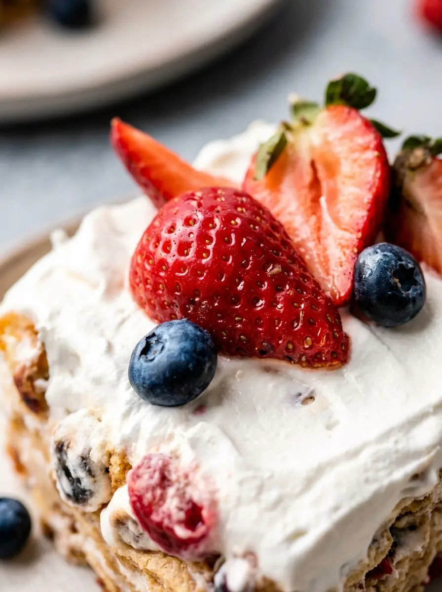 A minimalist flat lay of raw ingredients for Berry Vanilla Cashew Snack Bars: a ceramic bowl of rolled oats, a small pile of raw cashews, a sprinkle of dried cranberries, a vanilla bean, and a small jug of maple syrup, all artfully arranged on a marble countertop with a corner of the same wooden cutting board visible. Natural morning light, soft shadows, warm tones. (3:4 ratio)