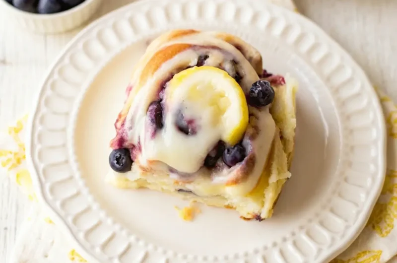 Soft & Fluffy Blueberry Lemon Sweet Rolls Recipe