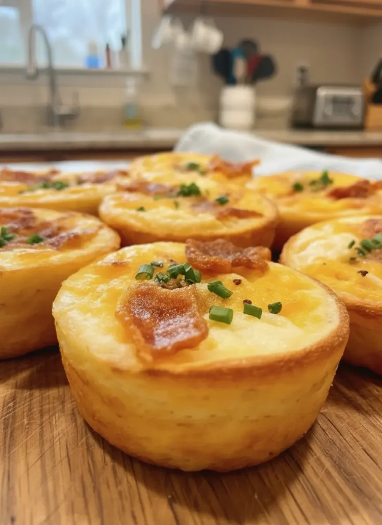 Cheesy Muffin Tin Cottage Cheese Egg Bites A preparation shot on a marble countertop featuring the raw ingredients. A clear bowl of large eggs, a tub of white cottage cheese, a block of cheddar cheese, and a small pile of crispy cooked bacon on a wooden cutting board. Fresh parsley sprigs are scattered nearby. The lighting is bright and airy, reflecting a clean kitchen aesthetic. No hands.