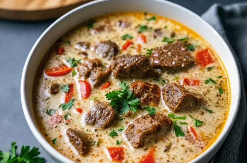 Irresistibly Creamy Philly Cheese Steak Soup You’ll Love