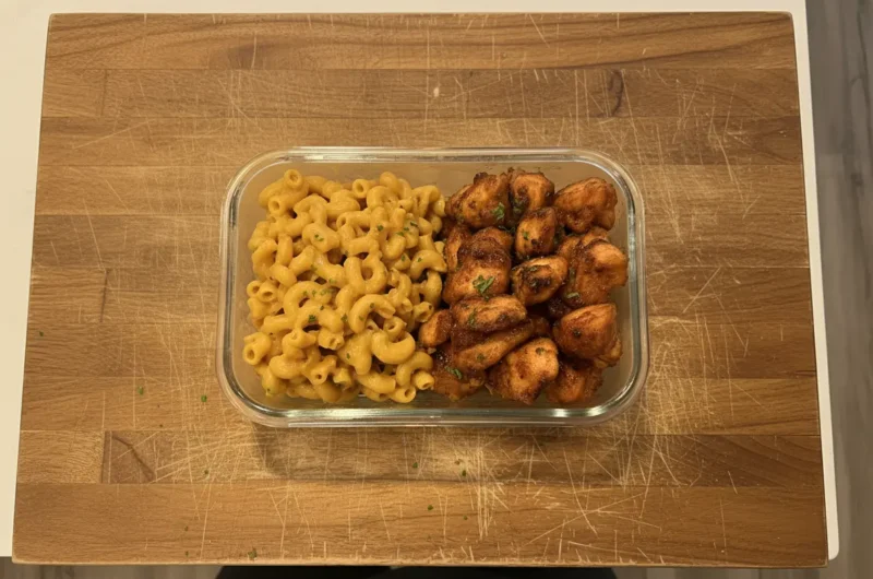 High-Protein Honey Garlic Butter Chicken with Mac & Cheese