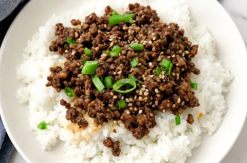 Taste Charm's Quick & Flavorful Korean Ground Beef Bowl