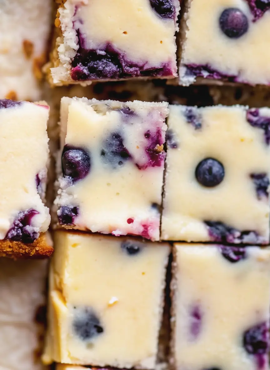 3:4 aspect ratio. Preparation focus. A clean marble countertop displaying the raw ingredients: a bowl of graham cracker crumbs, a block of cream cheese, fresh lemons with bright yellow zest, and a bowl of plump blueberries. A wooden spoon and the signature wooden cutting board are nearby. The scene is bright and airy with natural morning light.