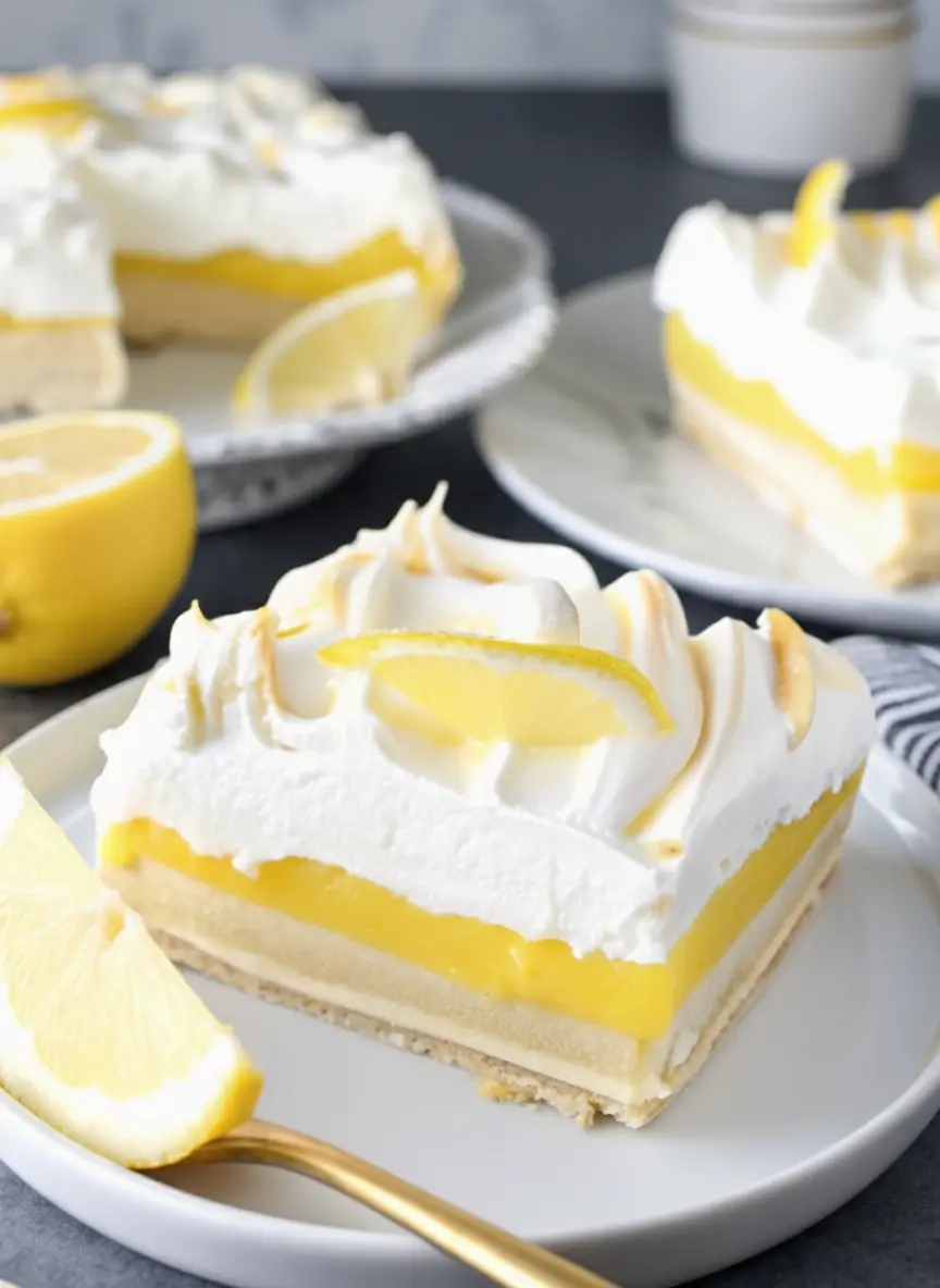 A process shot on a wooden cutting board showing the raw ingredients: a bowl of chopped pecans, a block of cream cheese, fresh lemons, and a bowl of yellow pudding mix. Natural lighting, 45-degree angle, sharp focus on the textures.