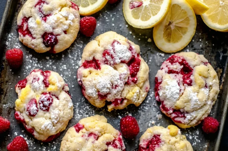 Our Zesty, Chewy Lemon Raspberry Cookies: A Taste of Sunshine!