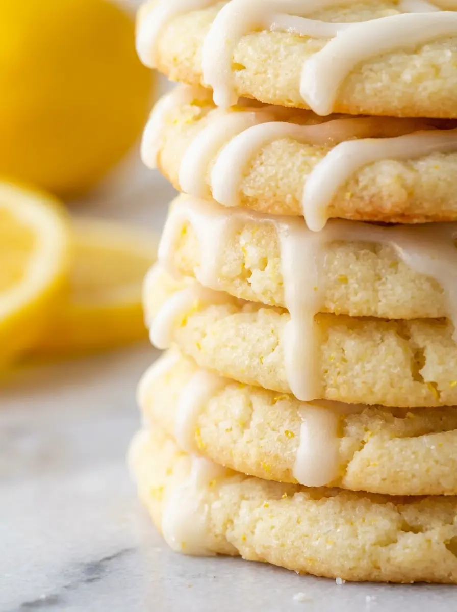 A white ceramic bowl filled with bright yellow lemon zest and several whole, fresh lemons on a wooden cutting board, surrounded by neatly measured dry ingredients (flour, sugar) in minimalist white bowls on a light marble countertop, bathed in natural morning light.
