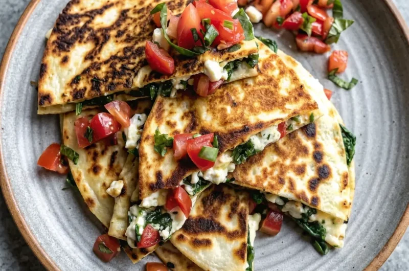 Sunshine on a Plate: My Beloved Mediterranean Quesadillas with Spinach, Feta, and Mozzarella