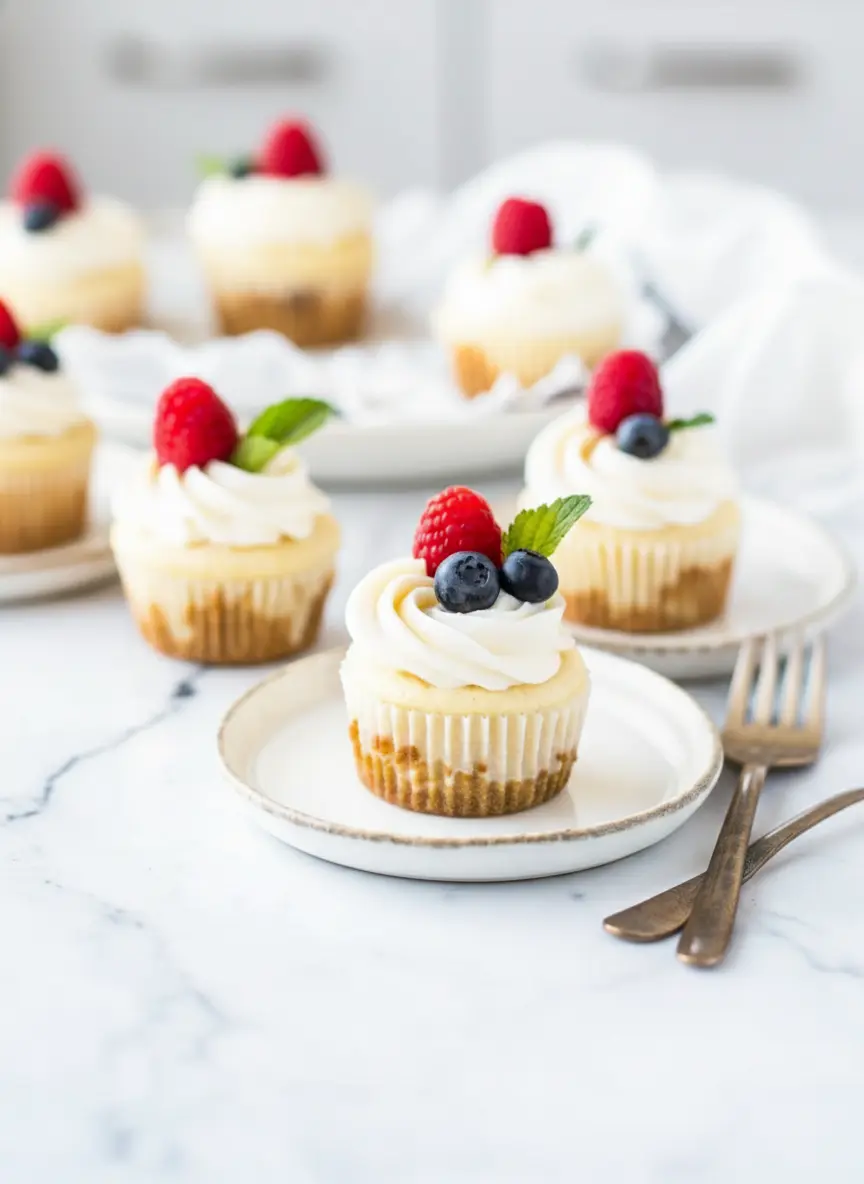 A close-up action shot of batter being poured from a glass mixing bowl into white paper cupcake liners inside a muffin tin. The batter is thick, creamy, and smooth. The background shows a hint of a wooden cutting board and kitchen tools, with soft focus depth of field.