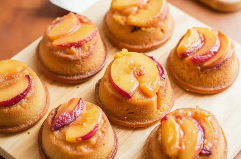 Taste Charm's Perfect Peach Upside Down Mini Cakes: A Slice of Summer Sunshine
