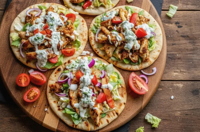 Sheet Pan Chicken Pitas with Fresh Herb Ranch Slaw