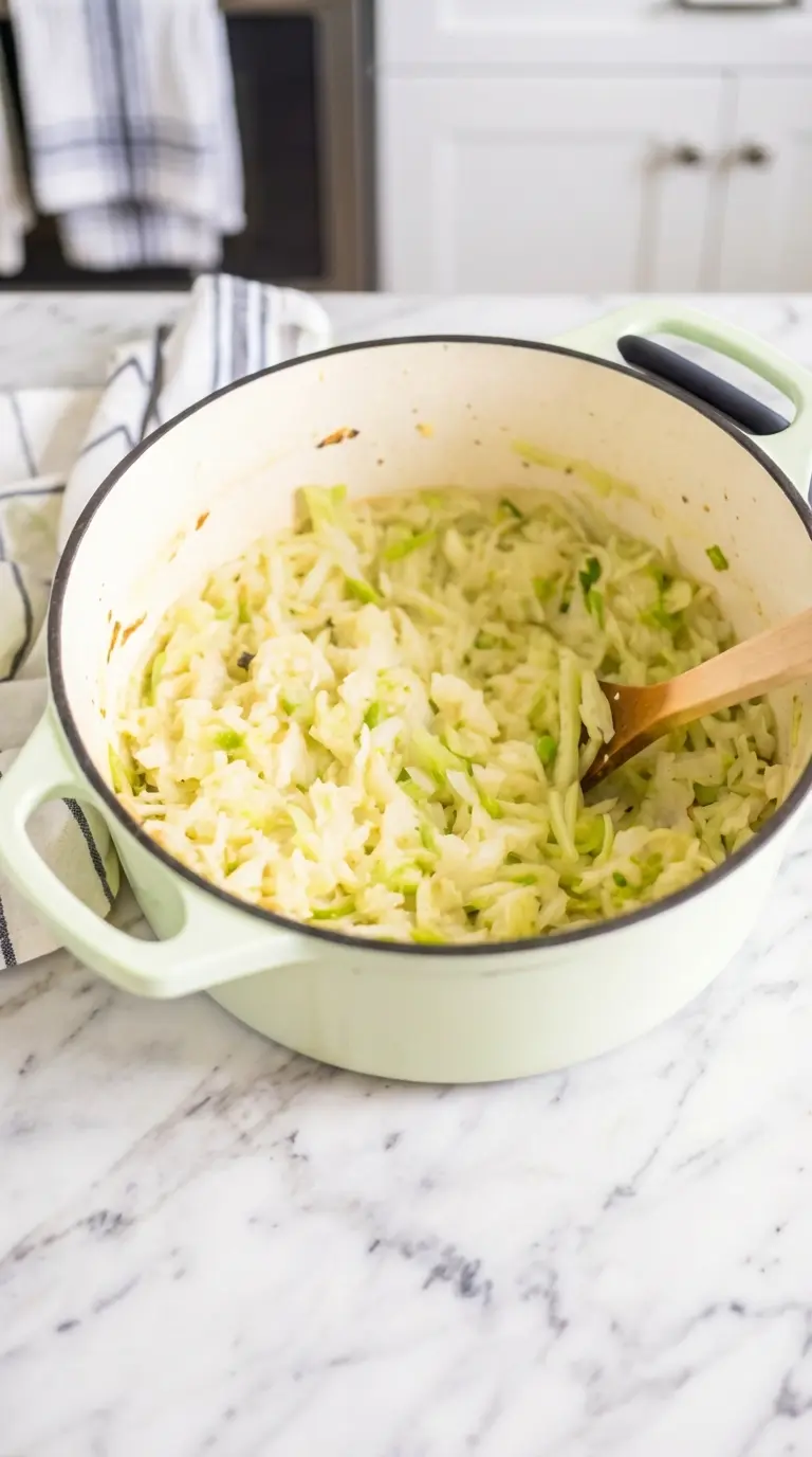 A close-up of a serving of fluffy, creamy Irish Potatoes And Cabbage in a minimalist white ceramic bowl, garnished with a dollop of melting butter in the center and a sprinkle of fresh chopped parsley. The bowl sits on a marble countertop with wood accents, bathed in warm natural light, showing soft shadows and a clean aesthetic, 3:4 ratio.