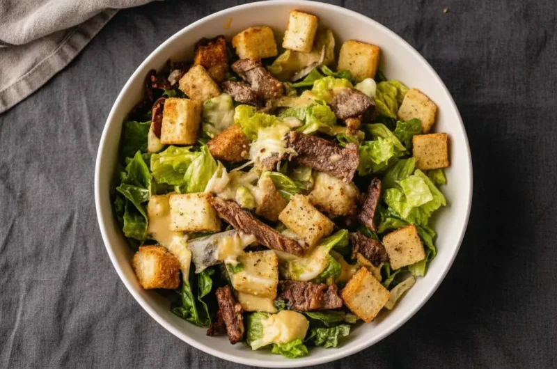 My Go-To Juicy Pan-Fried Steak Caesar Salad: A Weeknight Winner!