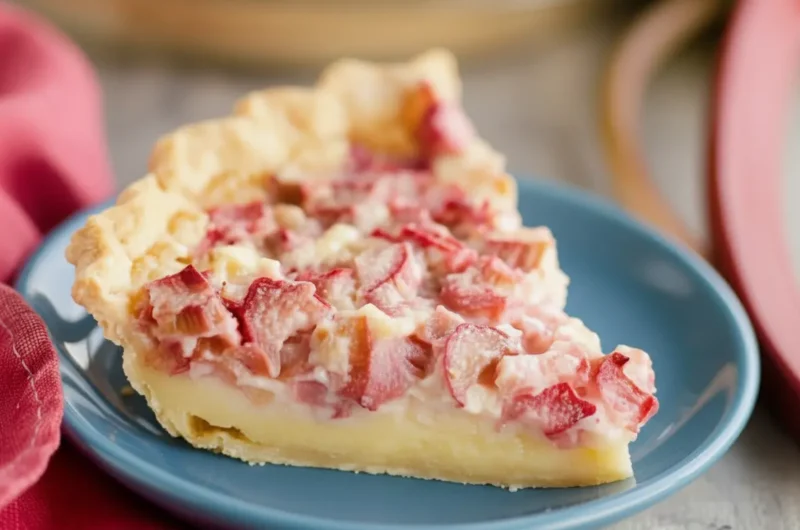A Sweet & Tangy Dream: My Irresistible Rhubarb Custard Pie