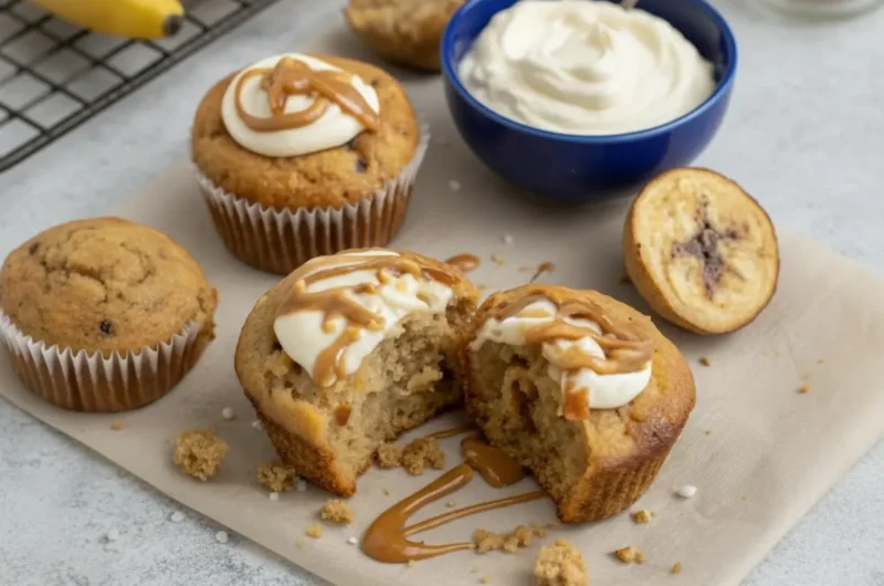 Our Secret for the Best Peanut Butter Greek Yogurt Banana Bread Muffins