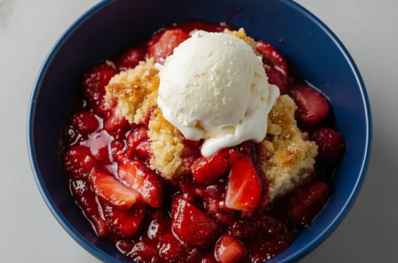 Easy Strawberry Cream Cheese Cobbler Recipe