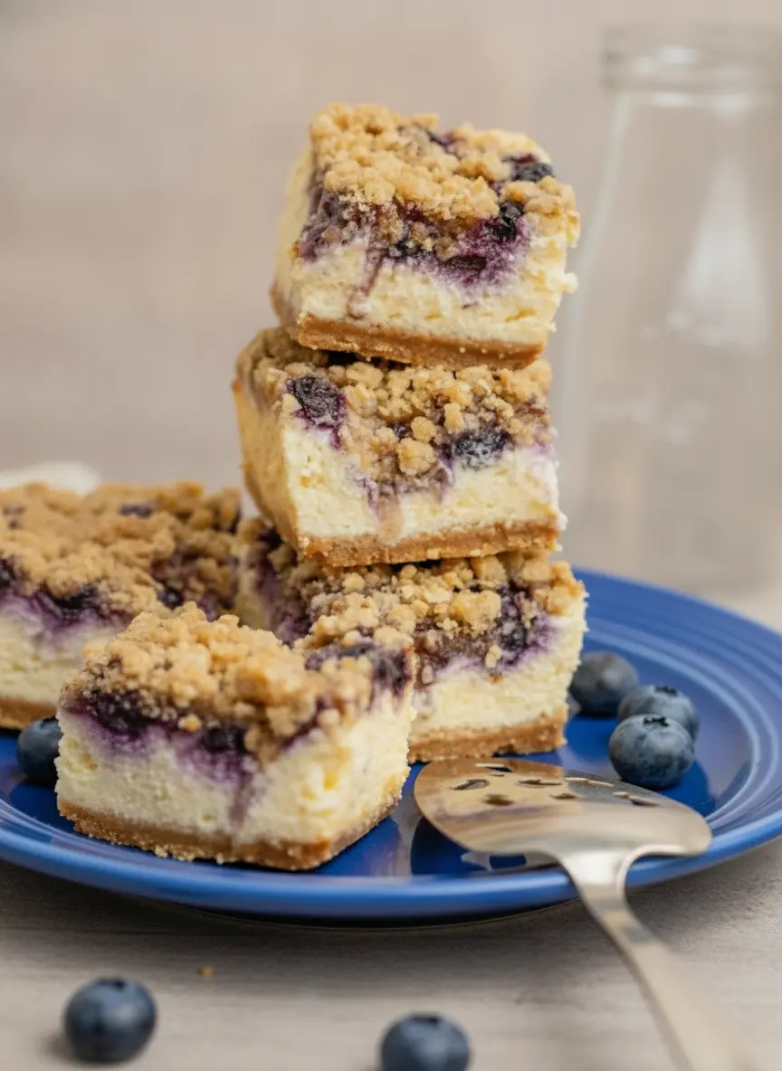 An ingredients and prep focused shot on a white marble countertop. Minimalist white ceramic bowls hold fresh blueberries, granulated sugar, and a block of softened cream cheese. A wooden cutting board holds a small bowl of melted butter and graham cracker crumbs. The scene is bright and clean with soft shadows and a sprig of fresh mint in the background.