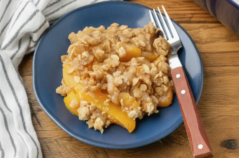 The Ultimate Comfort: Peach Crisp with Canned Peaches