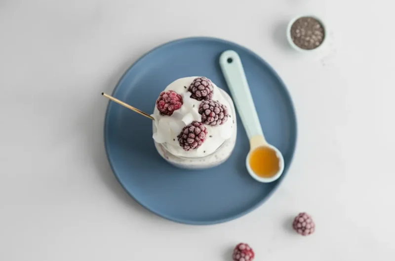 Creamy Protein Overnight Oats With Coconut Milk and Berries