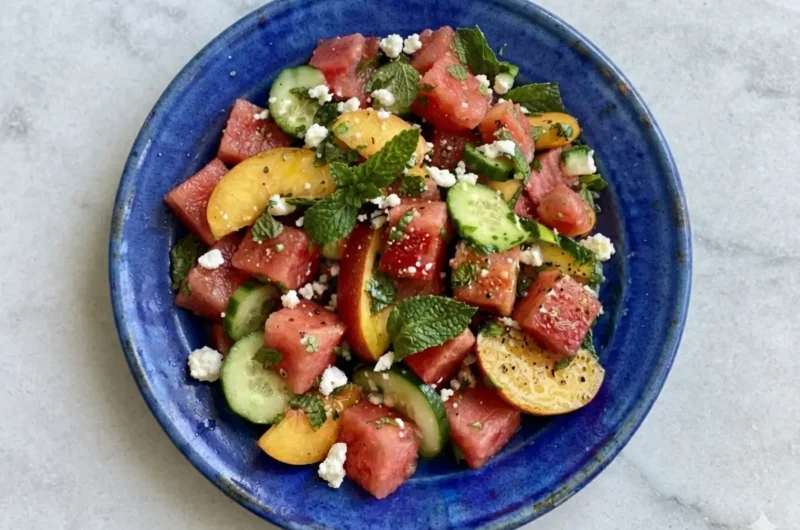 Fresh Peach Watermelon Salad: The Ultimate Summer Lunch